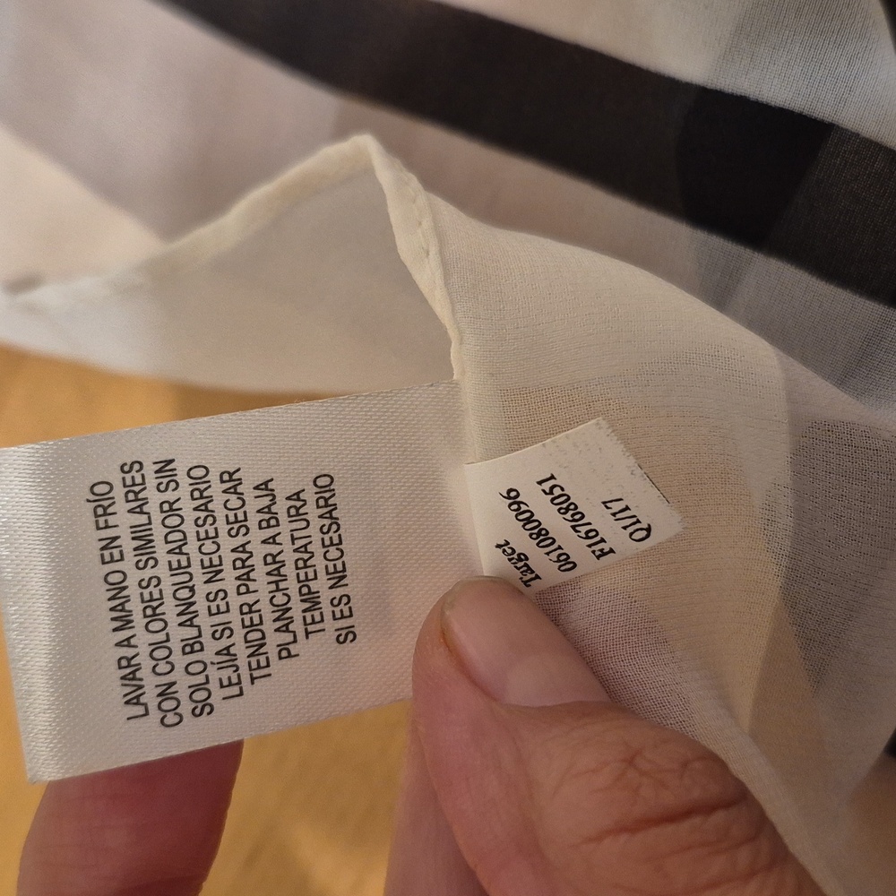 Square Scarf White Black Cream - Picture 10 of 12